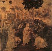  Leonardo  Da Vinci Adoration of the Magi Germany oil painting reproduction